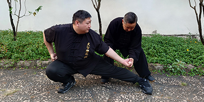 李飛標師父親授大聖劈掛功夫相片